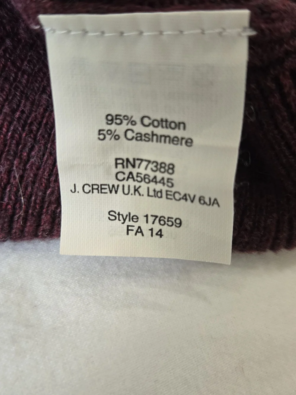 J. Crew Men's Crewneck Sweater - Wine